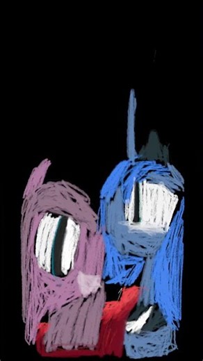 Luna game Pinkamena and Luna scary Mlp fan art