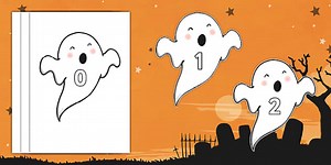 Halloween Ghosts 0-30 Display Numbers
