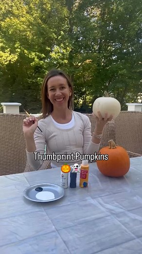 THUMBPRINT PUMPKINS! 🎃👻 The best decorations are the ones with a story behind them… and these thumbprint pumpkins are just that!! What a cute and fun tradition for pumpkin decorsting🎃 Each tiny smudge of paint is a moment in time - ’ giggles at the table, paint everywhere, the fun of my kids and I decorating pumpkins! . It’s not just décor, it’s us — our family, our fingerprints, our fall. 🍂 These are the projects that remind me why I love crafting at home so much — it’s never about perfect,