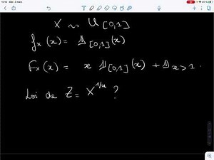 Changement de variables par la fonction de répartition : puissance d'une loi uniforme