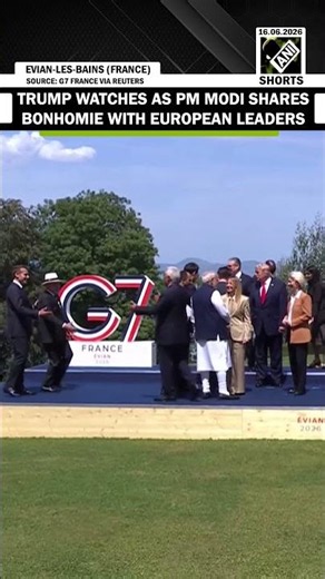 As President Trump watched on, PM Modi’s bonhomie with European Leaders seen before G7 Group photo