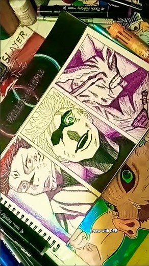 Gojo vs Sukuna with Mahoraga #gojo #sukuna #mahoraga #jjk #drawing