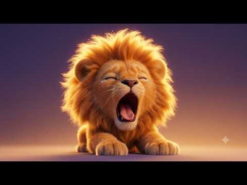 The Yawny Lion 🦁 | Calming Bedtime Lullaby for Toddlers to Sleep Fast | 3-Minute Original Song