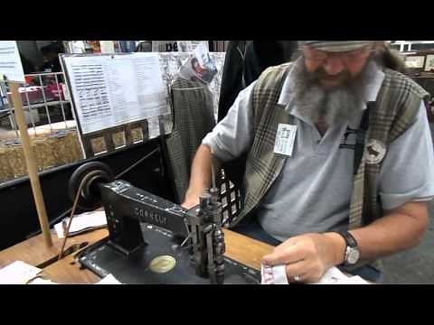 Using a Cornely chainstitch embroidery machine #1