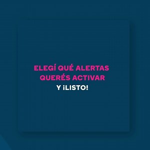 Activar las alertas de consumo, para tus tarjetas o cuentas es una herramienta más de seguridad y además te permitirá tener un mejor control de tus movimientos, hacelo desde Banca Internet o App Macro. Cuidémonos entre todos, también digitalmente. | Banco Macro