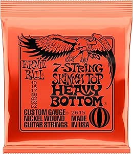 Ernie Ball 7-String Skinny Top Heavy Bottom Slinky Nickel Wound Electric Guitar Strings, 10-62 Gauge (P02615)