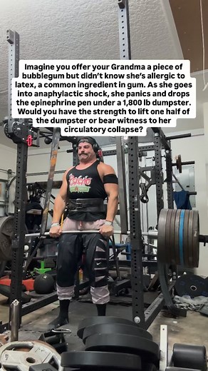 Historically, bubblegum was made from chicle, a natural latex from trees like the sapodilla tree. Today, most chewing gum uses synthetic polymers and rubbers, which provide the elasticity and chewiness needed for blowing large bubbles. BTW, I’m using a 66 lb elephant bar and have 100 lb plates on the inside with 2 lb collars making it 900 lbs…no need to pay attention to the two huge bands assisting the rep | Eric Bugenhagen