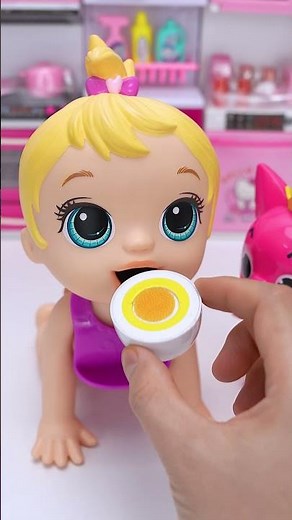 Minnie Mouse & Pinkfong Eat Egg Grape | Satisfying ASMR Kitchen Unboxing #shorts