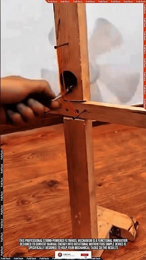 String-Powered Flywheel: Generating Rotation With Steady Rapid Precise #tool #tools #innovation