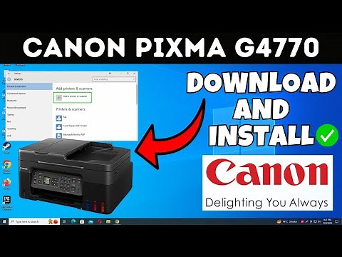 How To Download & Install Canon PIXMA G4770 Printer Driver in Windows Laptop /PC