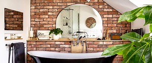 Bathroom Brick Slips | Installing Brick as a Bathroom Tile