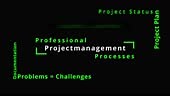 Professional Project management word cloud and tag cloud with...