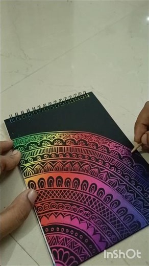 One scratch, endless colors 🌈🖤From black to rainbow ✨ Mandala vibes