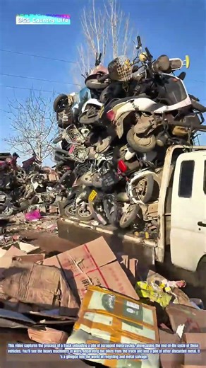 Breaking Down the Bikes: Unloading Scrap Metal Motorcycles