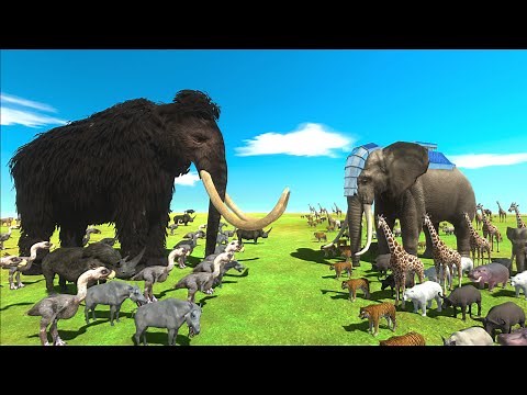 Animal Epic Battle - Prehistoric Mammals VS Modern Mammals | Animal Revolt Battle Simulator