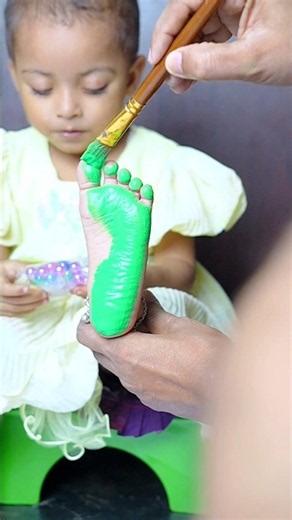 Footprint Art Activities for Kids 👣 Footprint Painting Ideas for Preschool & Toddlers #Shorts