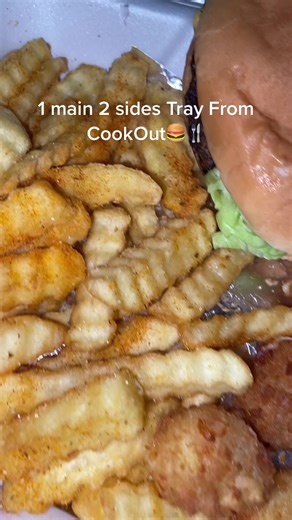 Cookout Menu Favorites: Try the 1 Main 2 Sides Tray and Double Cheeseburger!