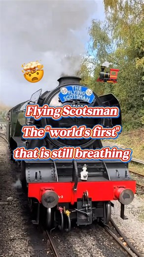 History in motion: catch the Flying Scotsman on the tracks 🚂 #FlyingScotsman #TrainHistory #SteamLocomotive #UKTrains