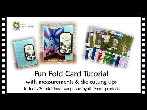 Fun Fold Tutorial with Measurements & Die Cutting Tips + 20 Additional Samples with other Products