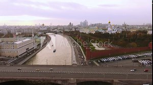 The Moscow Kremlin. The Cathedral square. The Grand Kremlin Palace. Moscow-City. Bell tower of Ivan the Great. The Cathedral Of Christ The Savior. 4K