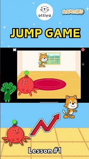 Jump Game | Scratch Jr. Game Lesson #1 Highlights #shorts