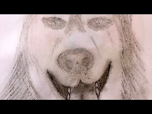 A Sketch of German Shepherd Dog with charcoal and pencil for beginners. Easy drawing tutorial…