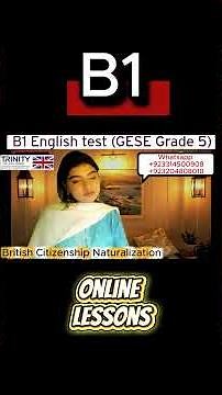 B1 English Test (GESE Grade 5) | SELT British Citizenship| Trinity College London ILR UK