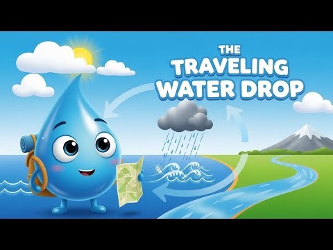 The Amazing Journey of a Water Drop 💧 | Water Cycle for Kids