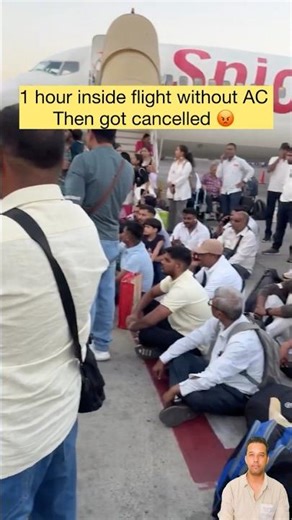 Passengers were made to sit INSIDE the aircraft for over 1 hour with NO AC, no proper info SpiceJet