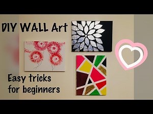 3 DIY Wall Art Ideas | Canvas Painting | Easy Techniques for Beginners
