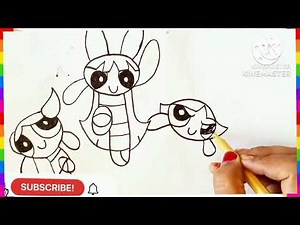 How to draw power puff girls|how to draw buttercup, blossom,bubbles#powerpuffgirls