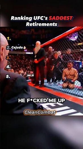 Ranking UFC SADDEST Retirements ! 😟❌👊 #shorts #ufc #mma