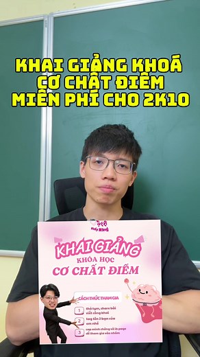 Khóa học miễn phí ôn thi HSG Vật Lý cho học sinh 2k10