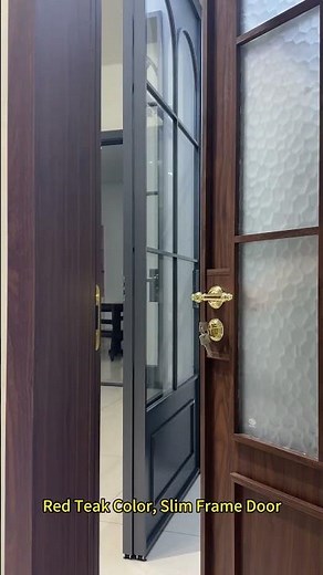 Ultra‑Narrow Vintage Aluminium Hinged Door – Retro Style, Modern Build