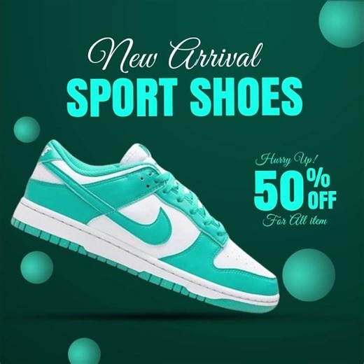New Arrival Sports Shoes Poster | Clean & Cinematic Animation | After Effect