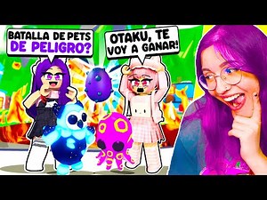 HAGO UNA BATALLA DE MASCOTAS PERO *SOLO CON HUEVOS DE PELIGRO* en ADOPT ME ROBLOX 😱