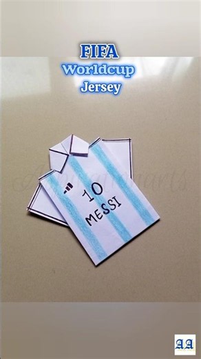 DIY MESSI Jersey craft ⚽ | Paper MESSI jersey #messi #ronaldo #fifa #football #fifaworldcup #diy