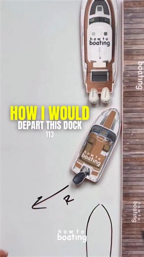 How To Boating on Instagram: "How I would DEPART this DOCK 113 Are you stressed about docking? Do you know how to dock a boat? How To Boating will help relieve that stress so you can enjoy your time on the water🌊, DM us for more info on private boating instruction 👨🏼‍✈️ howtoboating.com #howtoboating #howto #boating #boat #yacht #docking #dock #marina #depart"