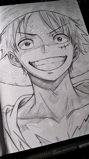 Luffy Drawing (One piece) #art #drawing #anime #luffy #onepiece #animedrawing