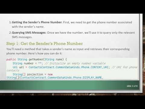How to Filter SMS by Sender's Name in Your Android App Using Cursor