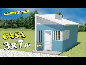 Projeto de Casa Pequena 3x7 metros – Casinha brasileira 21m²
