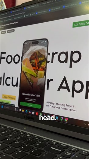 Tejal khadke on Instagram: "Day52/365: I finally completed the project!! Link to the case study is here: https://www.behance.net/gallery/242425773/Food-Scrap-Calculator-App-Design-Thinking-Project . #casestudy #uxdesign #uiux #fypシ #explore #reelsinstagram #ux"