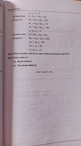 Q4: When simplex method is used? State the simplex algorithm.Q... | Filo