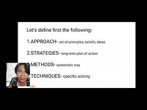 TEACHING APPROACHES, STRATEGIES, METHODS, AND TECHNIQUES