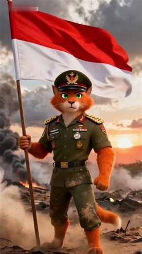 Brave Cat Soldier Defends His Homeland 🇮🇩 | Epic AI Animation
