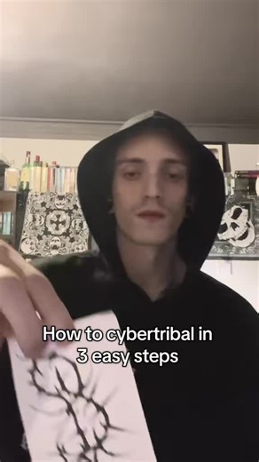How to cybertribal in 3 steps #cybersigilism #gothasthetic #cybertribal #cybertribaltattoo #cybersigilismtattoo