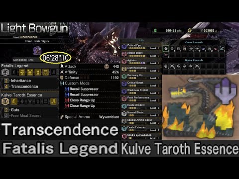 Monster Hunter World: Iceborne - Fatalis Legend Normal Shots 2 LBG Build! | Taroth Blitz "Support"