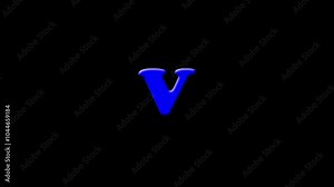 letter V of the English alphabet, learning English alphabet letters.