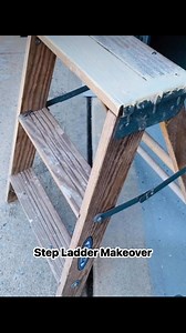 So my daughter took this old step ladder and decided to give it a facelift. All she had to do is give it a cute coat of paint, which this pale yellow is perfect! There’s so many different ways you could use this to display things or just set it in the corner of your house. If you Google pictures of a step ladder makeover, you’ll see all kinds of ideas. It makes a really cute plant stand indoors, and it also makes a great plant stand for outdoors. I think it turned out adorable! #stepladder #tras