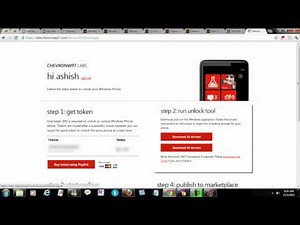 Unlock WIndows Phone using Chevronwp7 Unlocker